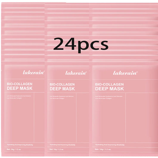 Mascarilla profunda Bio-Colágeno Real, suplemento de colágeno, mascarilla de hidrogel hidratante nocturna, mejora la elasticidad, minimiza los poros y reafirma.