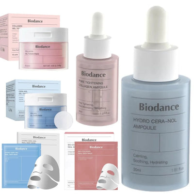 Almohadilla de colágeno Biodance para atenuar líneas finas, reafirmante de poros, hidratante, tónico, iluminador, mejora el tono de la piel, tónico facial, cuidado facial.