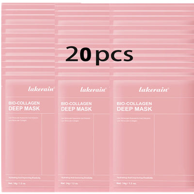 Mascarilla profunda Bio-Colágeno Real, suplemento de colágeno, mascarilla de hidrogel hidratante nocturna, mejora la elasticidad, minimiza los poros y reafirma.