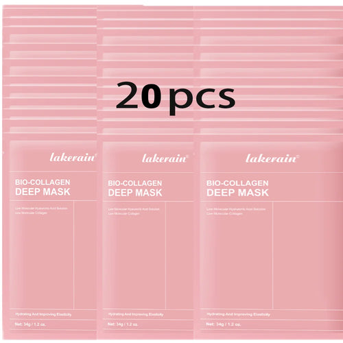 Mascarilla profunda Bio-Colágeno Real, suplemento de colágeno, mascarilla de hidrogel hidratante nocturna, mejora la elasticidad, minimiza los poros y reafirma.