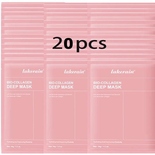 Mascarilla profunda Bio-Colágeno Real, suplemento de colágeno, mascarilla de hidrogel hidratante nocturna, mejora la elasticidad, minimiza los poros y reafirma.