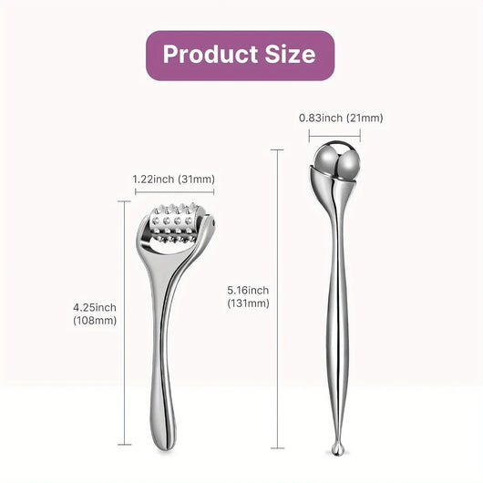 Rodillo de hielo de acero inoxidable para todo el cuerpo, masajeador facial y de ojos, reafirmante y reafirmante.